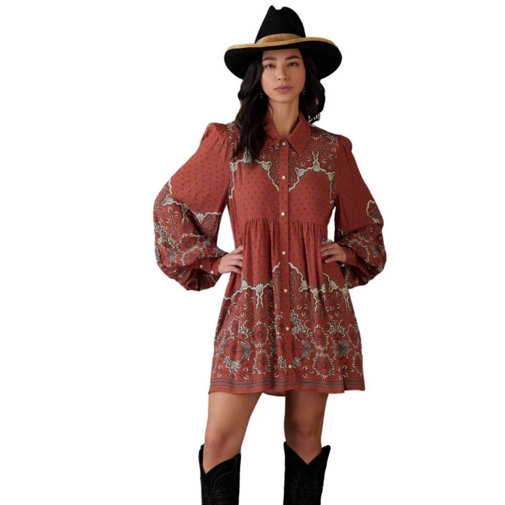 Double D Ranch Red Abilene Dress XS